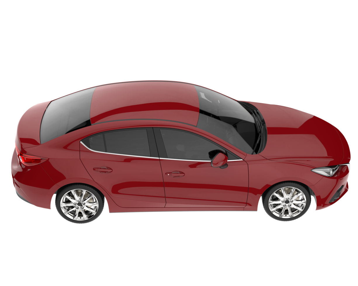 Modern car isolated on transparent background. 3d rendering - illustration png