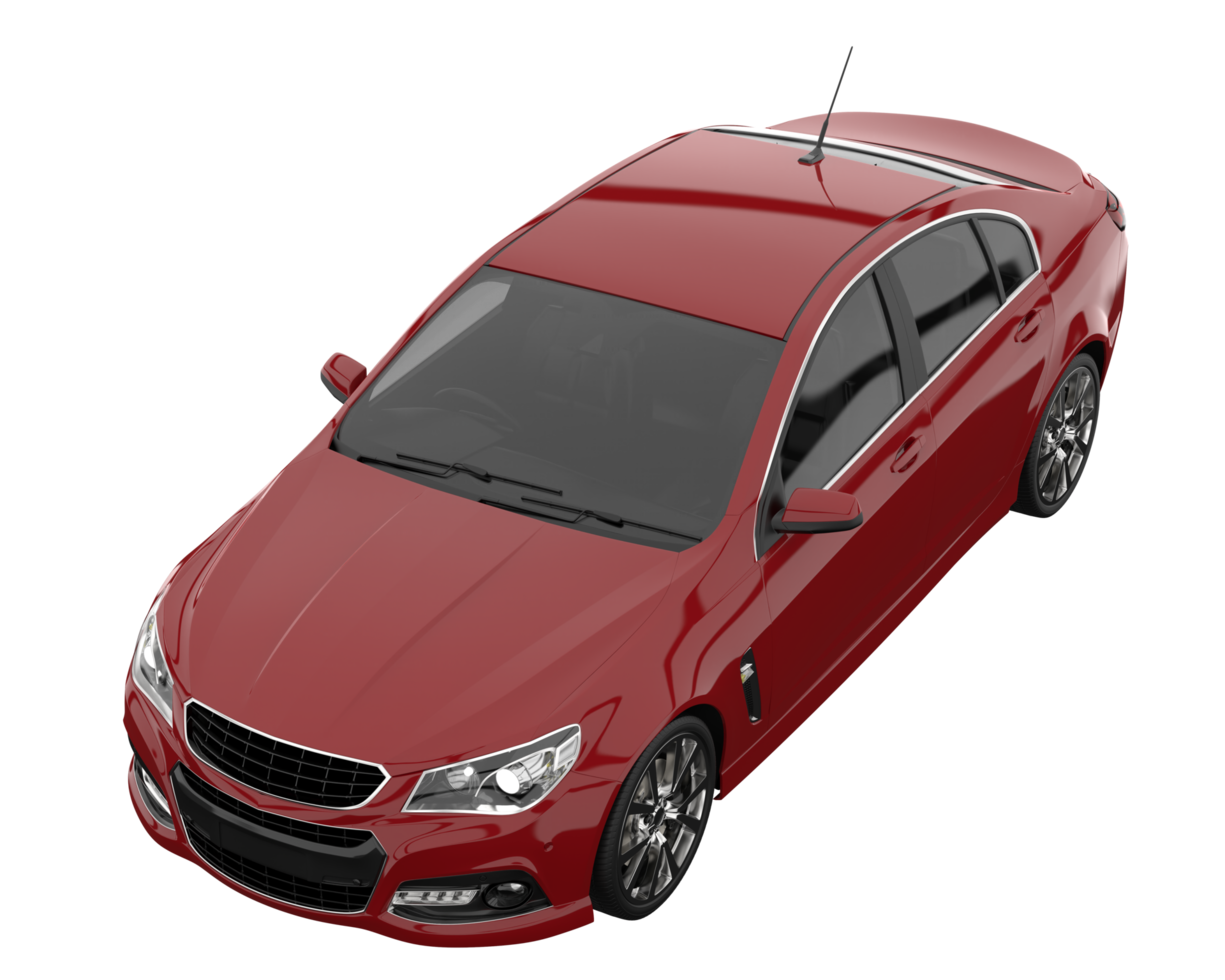 Modern car isolated on transparent background. 3d rendering - illustration png