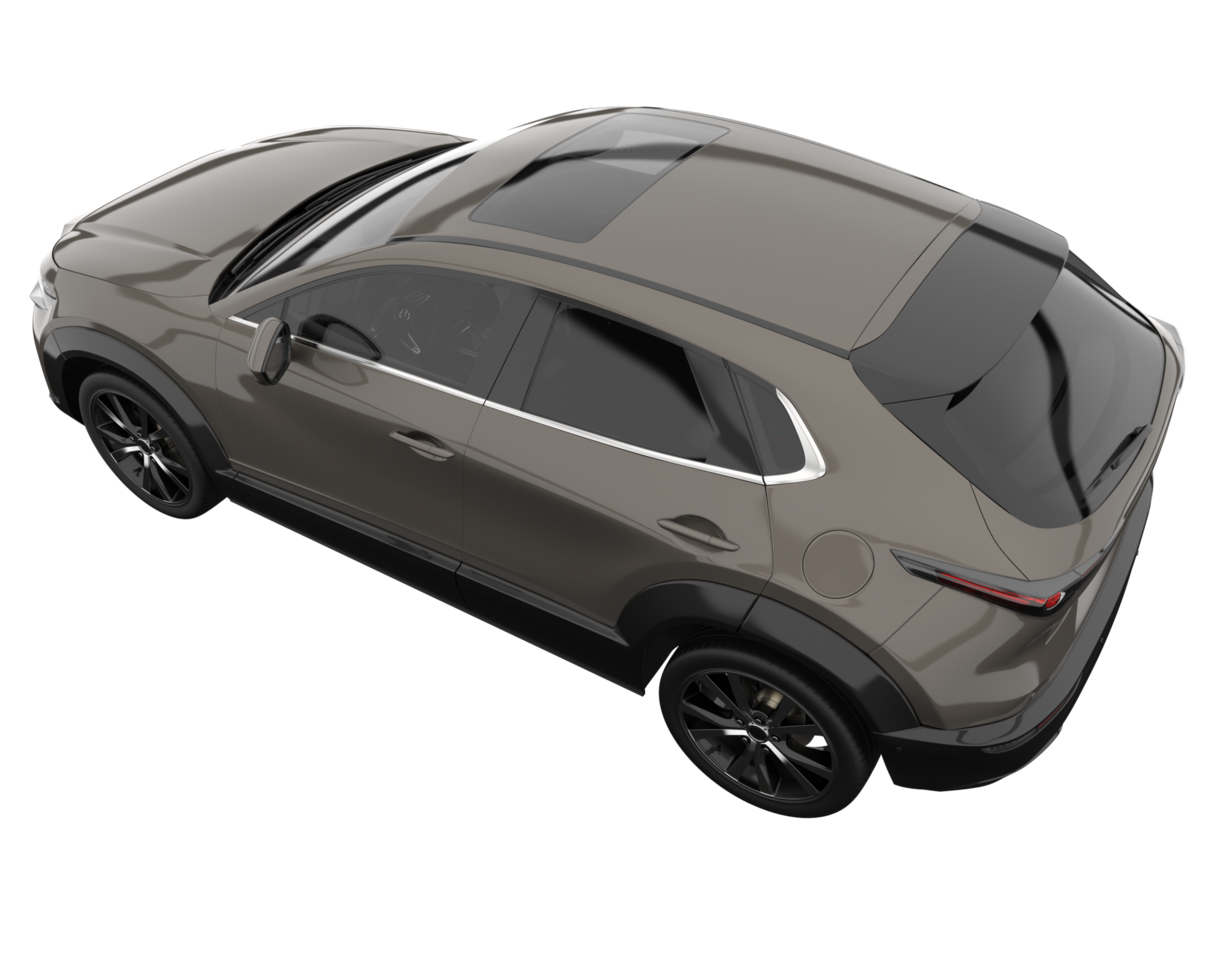 Modern car isolated on transparent background. 3d rendering - illustration png