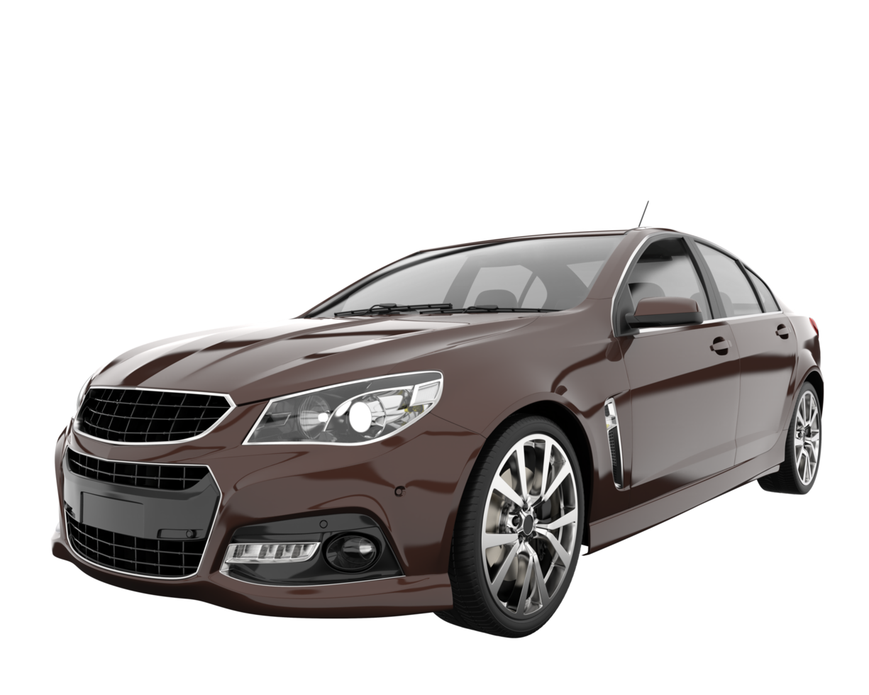 Modern car isolated on transparent background. 3d rendering - illustration png