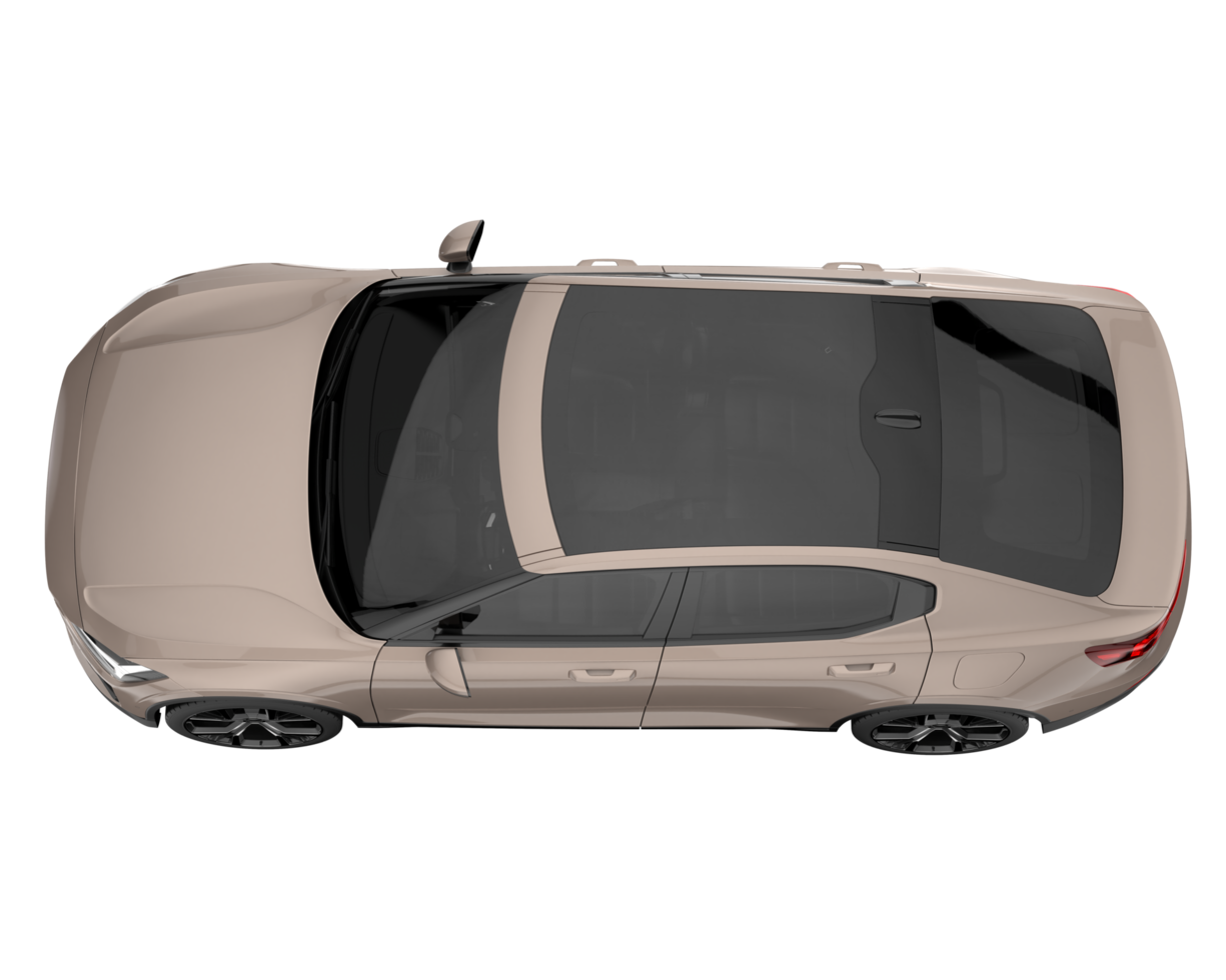 Modern car isolated on transparent background. 3d rendering - illustration png