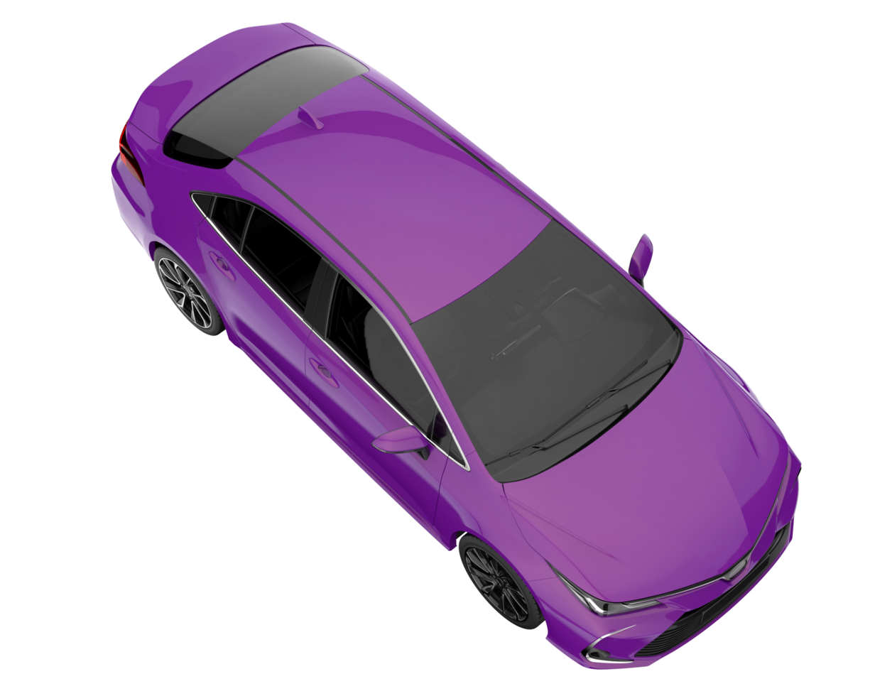 Modern car isolated on transparent background. 3d rendering - illustration png