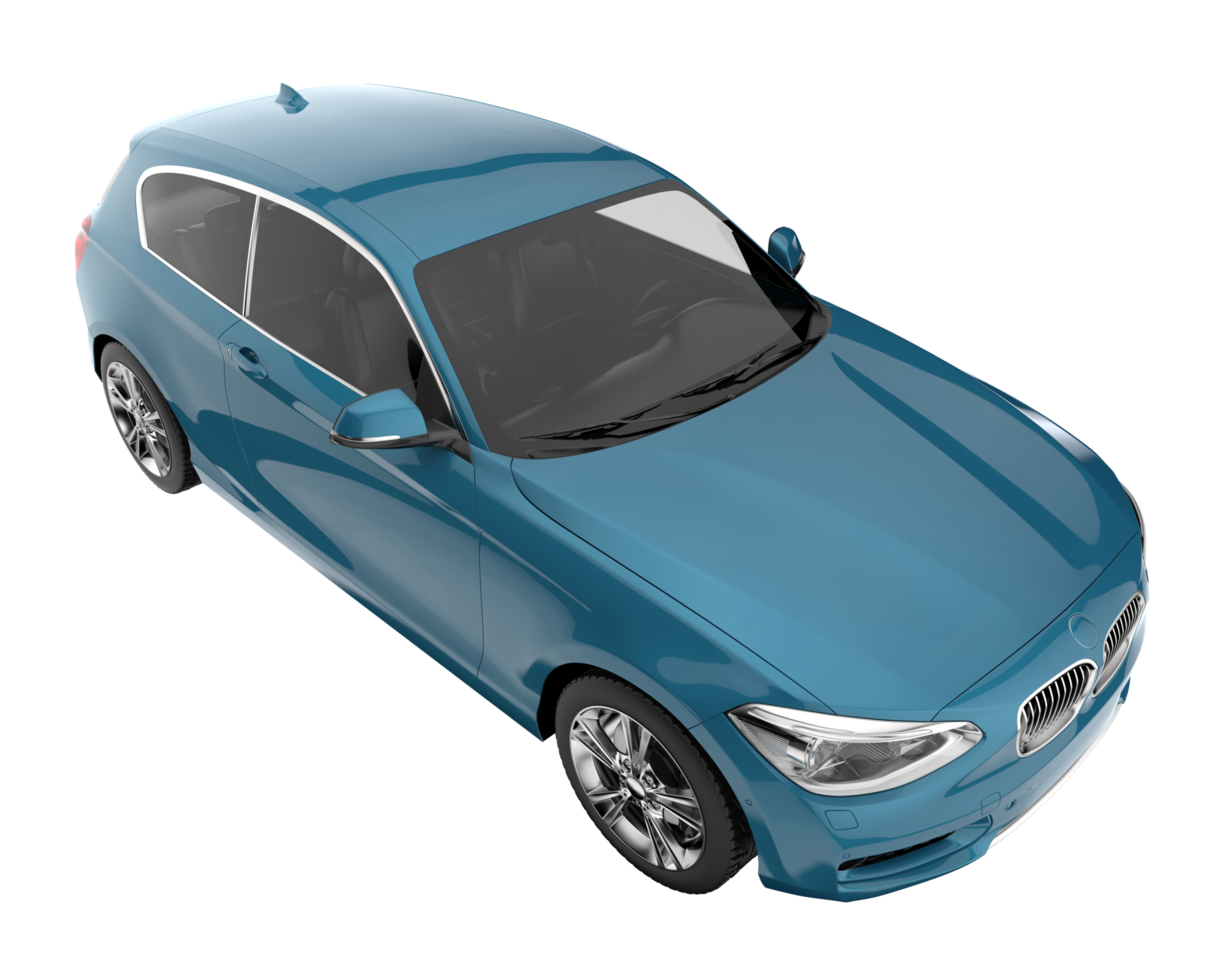 Modern car isolated on transparent background. 3d rendering - illustration png