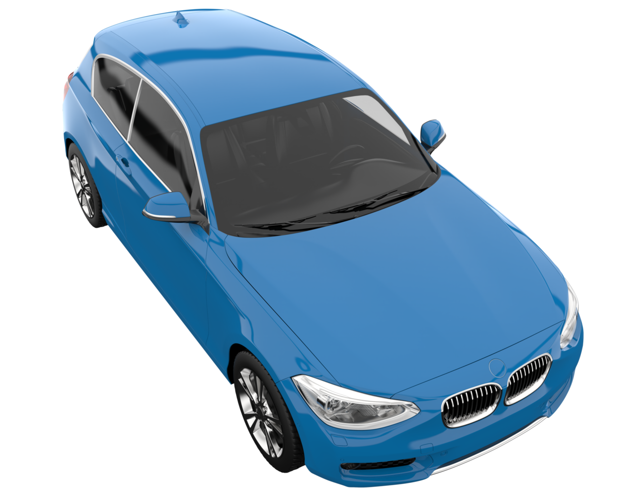 Modern car isolated on transparent background. 3d rendering - illustration png