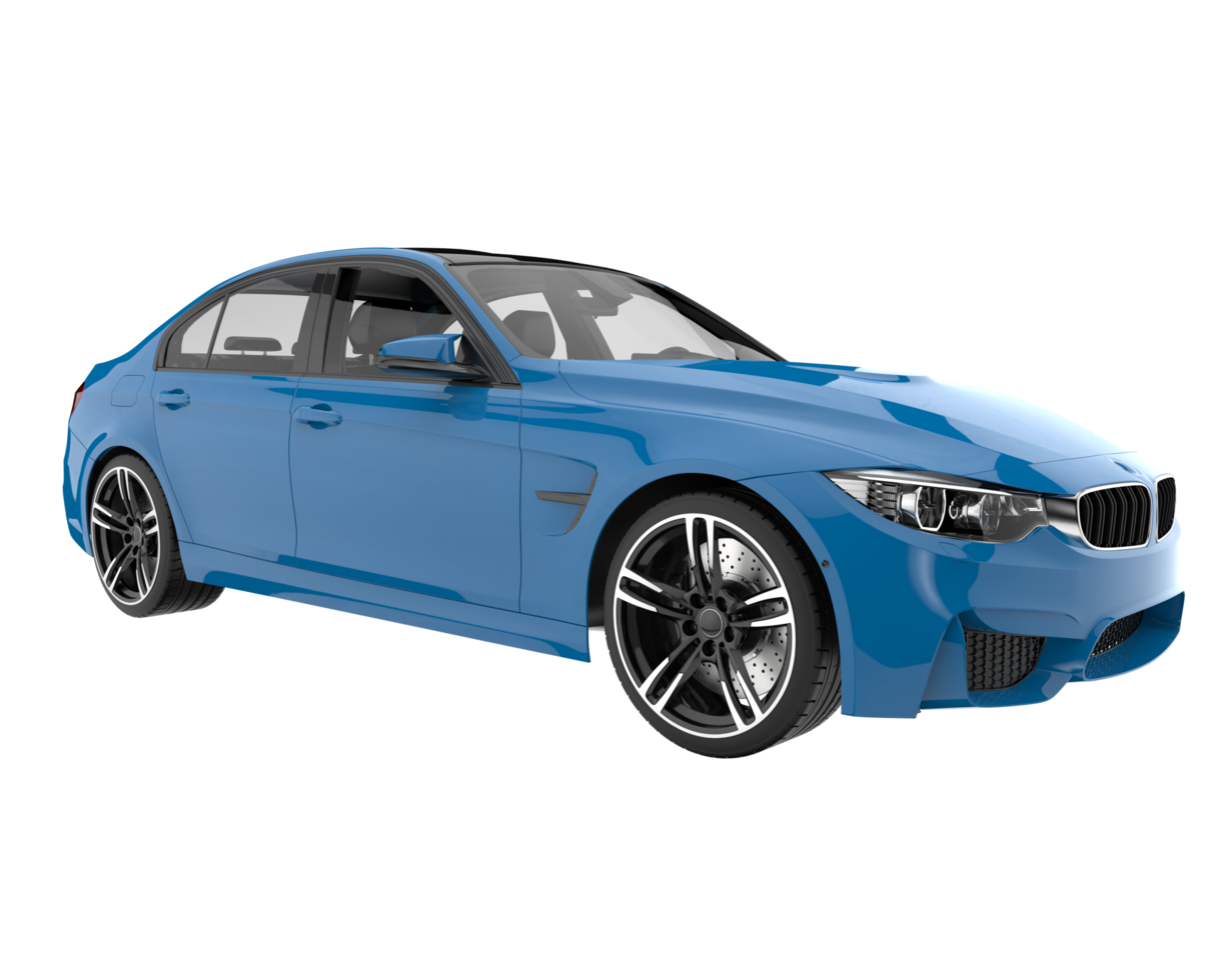 Modern car isolated on transparent background. 3d rendering - illustration png