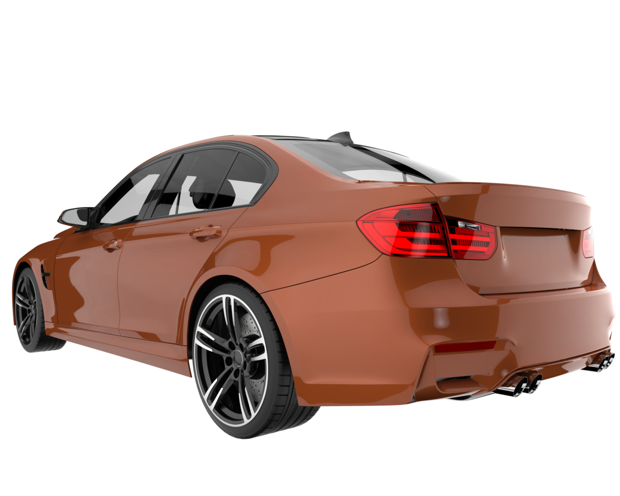 Modern car isolated on transparent background. 3d rendering - illustration png