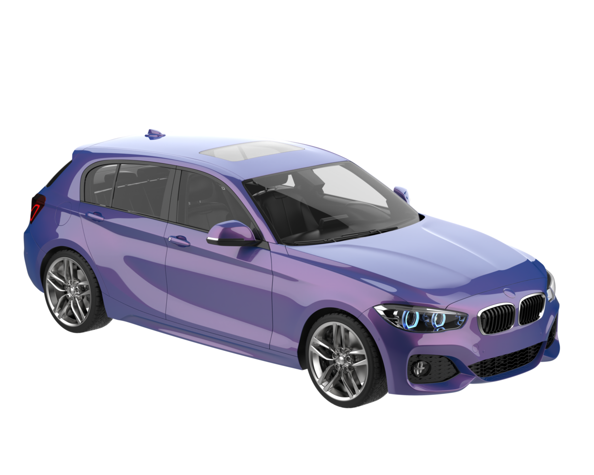 Modern car isolated on transparent background. 3d rendering - illustration png