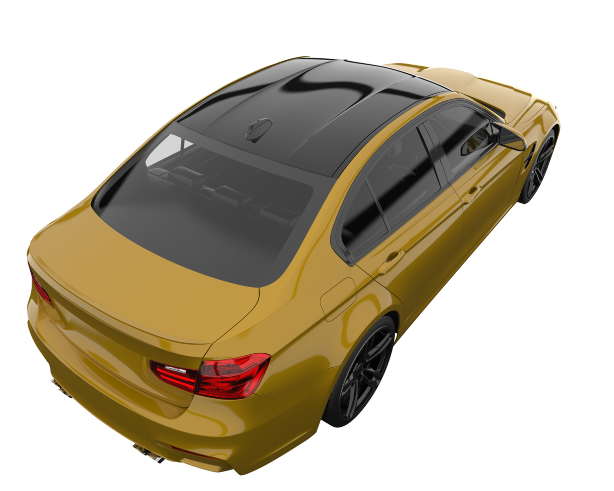 Modern car isolated on transparent background. 3d rendering - illustration png