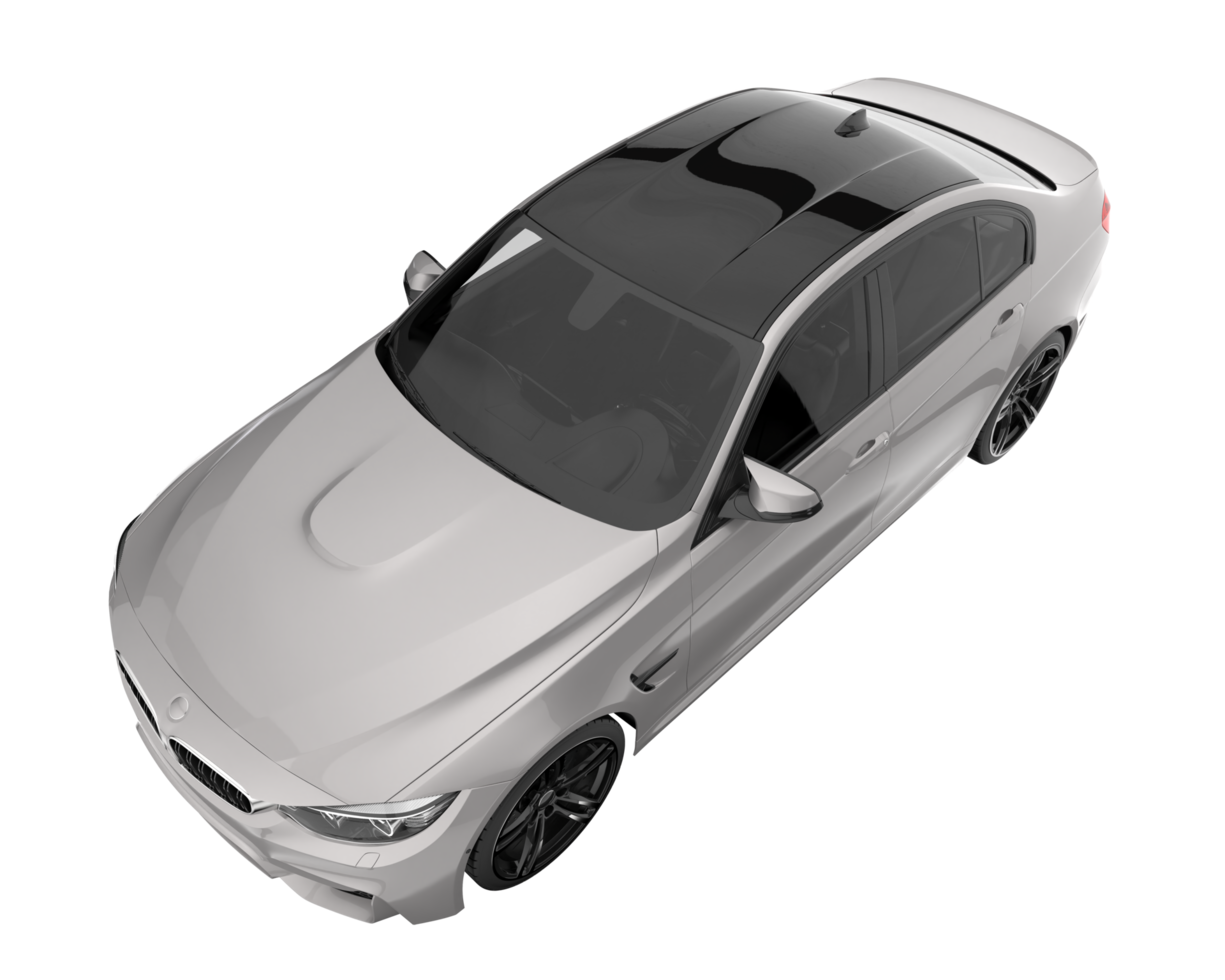 Modern car isolated on transparent background. 3d rendering - illustration png