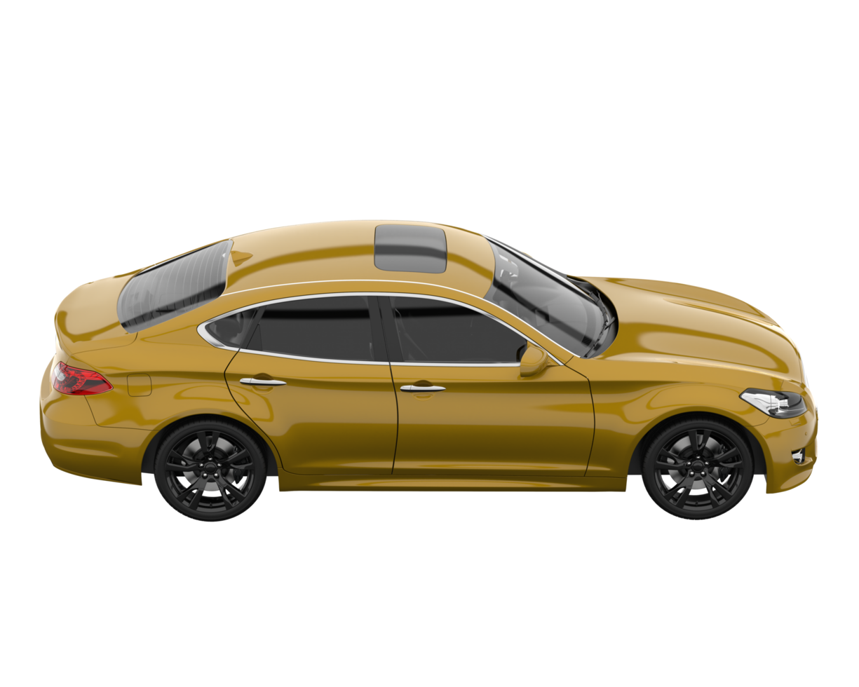 Modern car isolated on transparent background. 3d rendering - illustration png