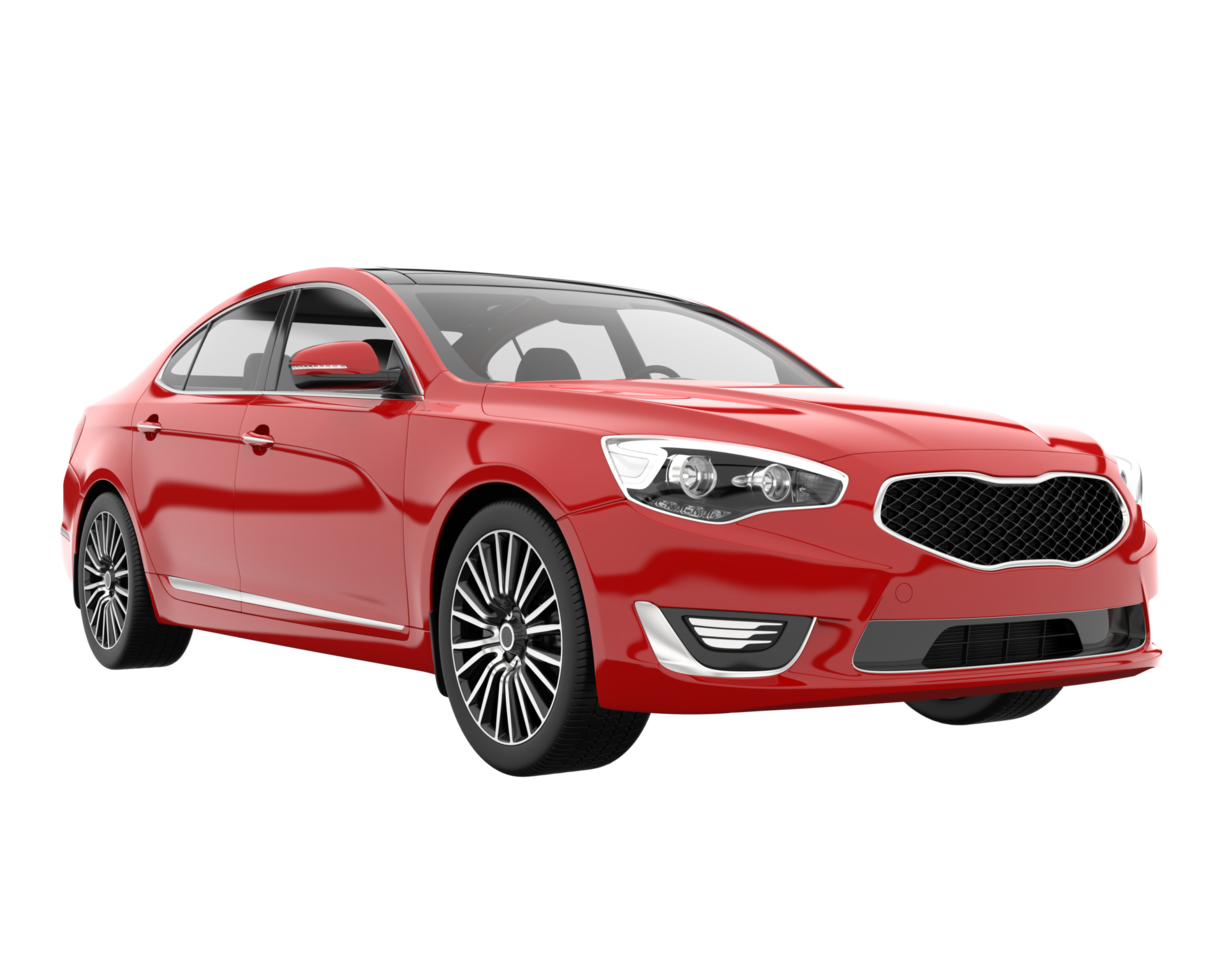 Modern car isolated on transparent background. 3d rendering - illustration png