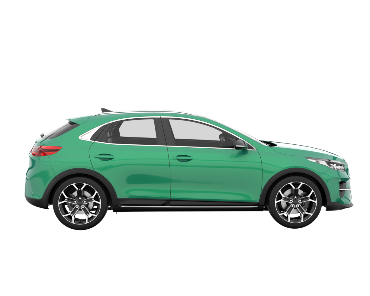 Modern car isolated on transparent background. 3d rendering - illustration png
