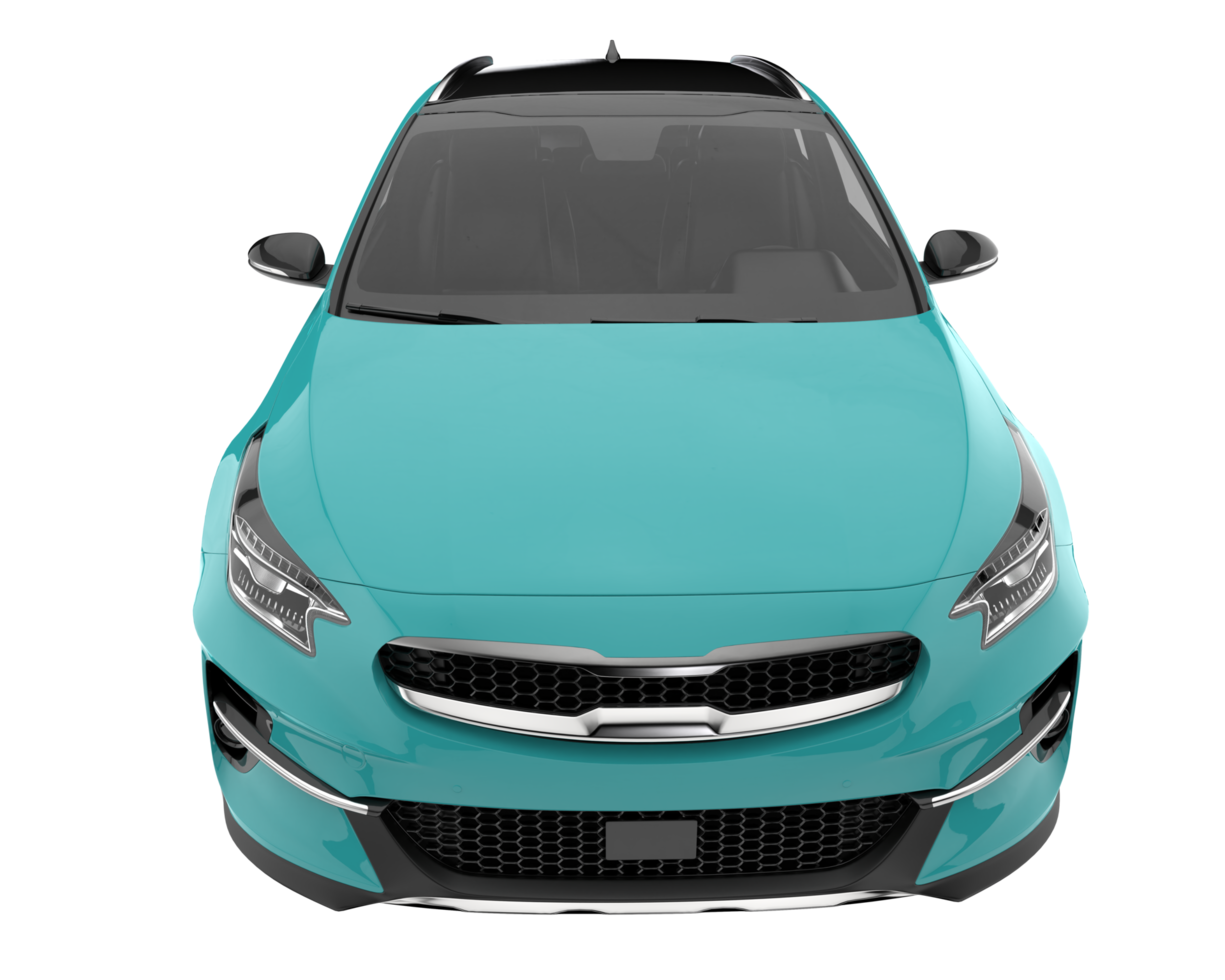 Modern car isolated on transparent background. 3d rendering - illustration png