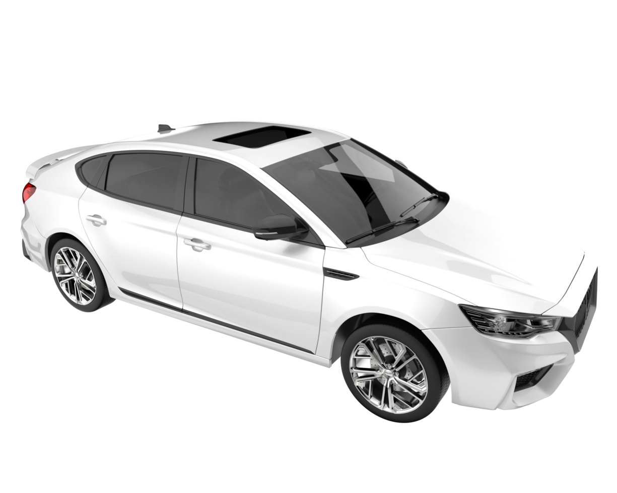 Modern car isolated on transparent background. 3d rendering - illustration png