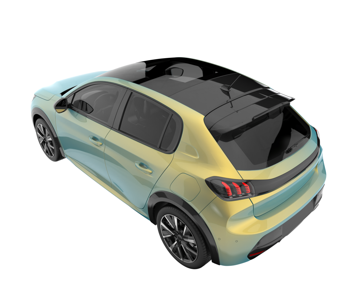 Modern car isolated on transparent background. 3d rendering - illustration png