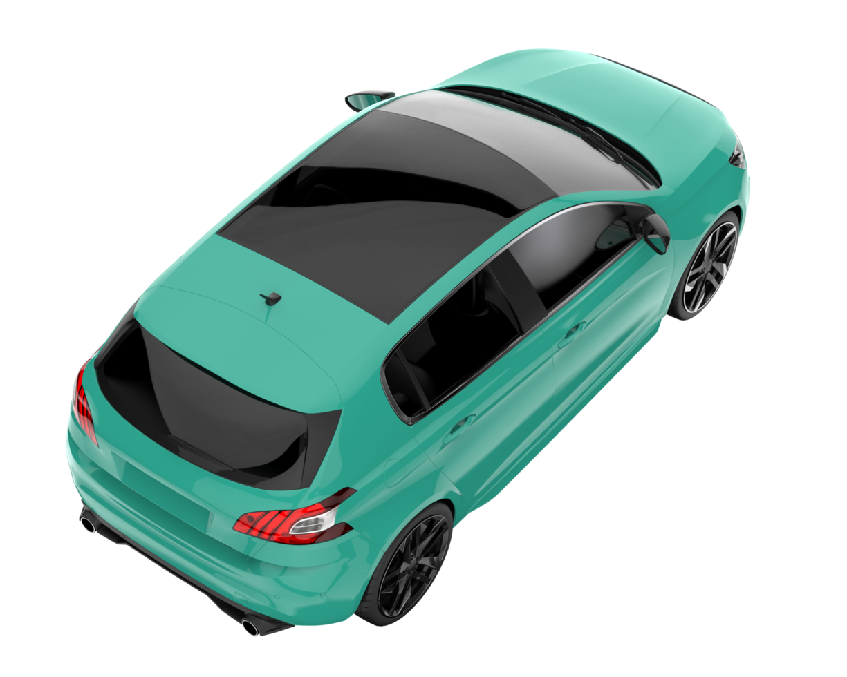 Modern car isolated on transparent background. 3d rendering - illustration png