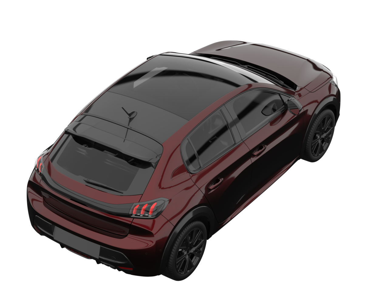 Modern car isolated on transparent background. 3d rendering - illustration png