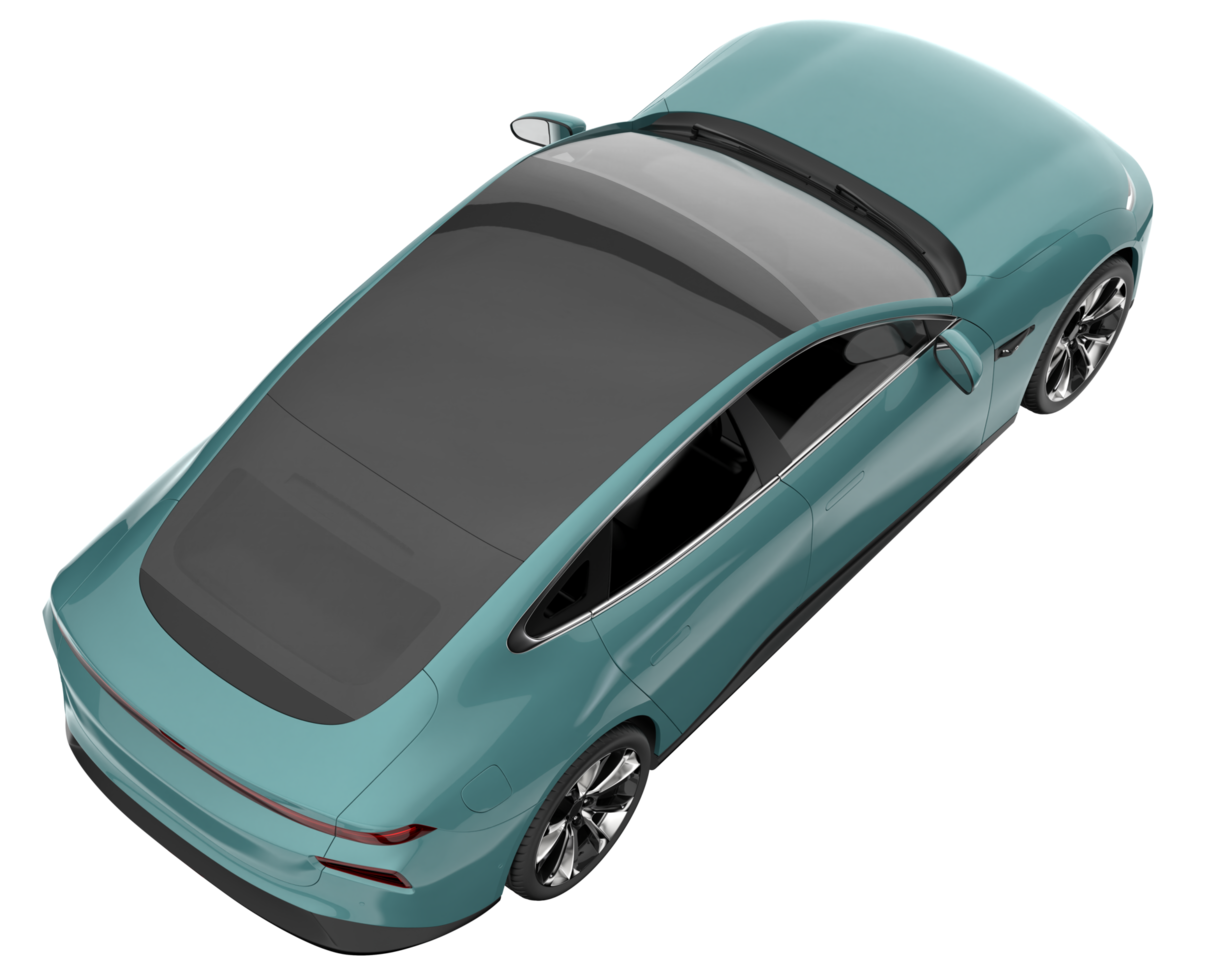 Modern car isolated on transparent background. 3d rendering - illustration png