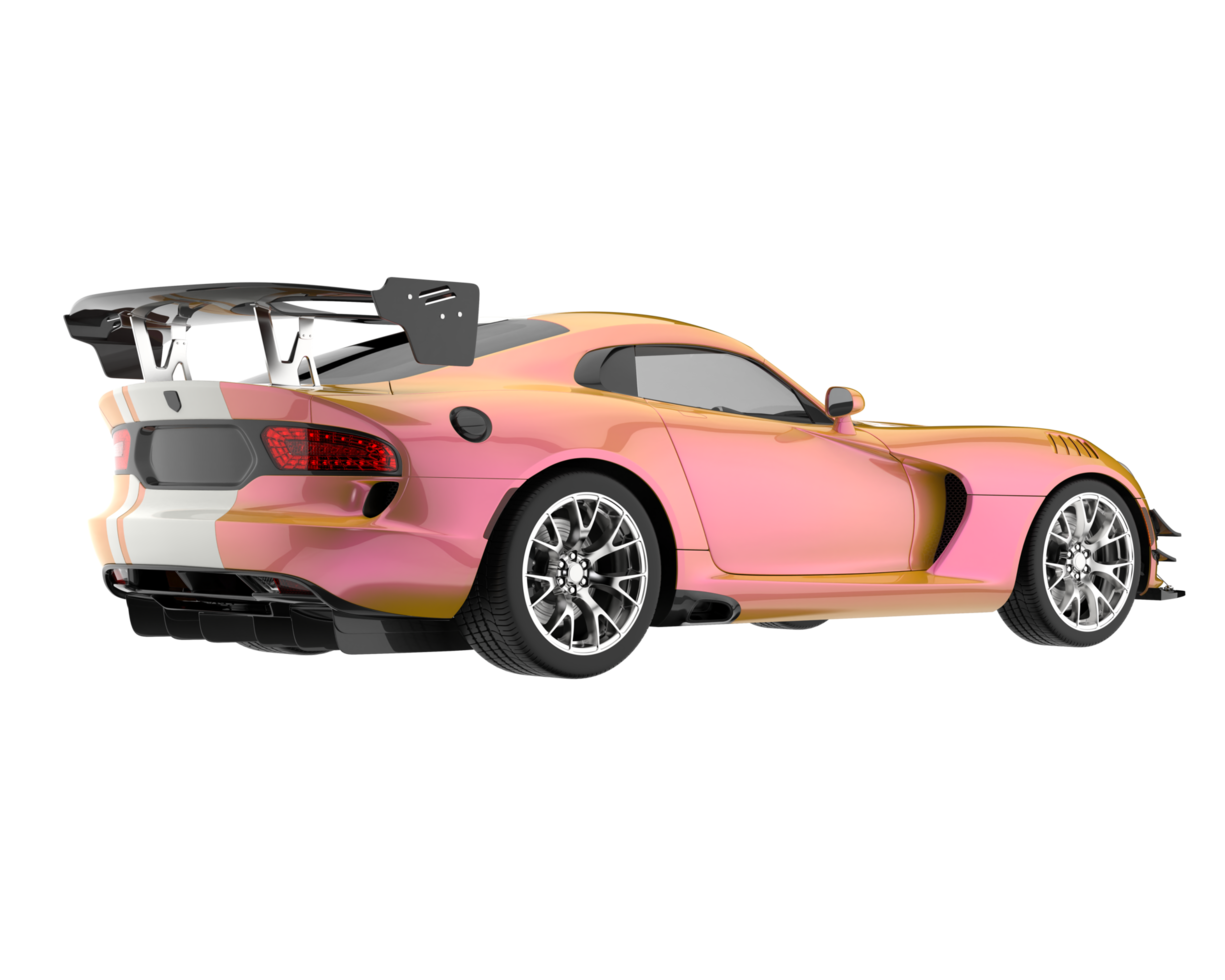 Muscle car isolated on transparent background. 3d rendering - illustration png