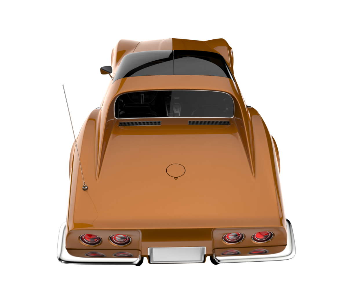 voiture de muscle isolée sur fond transparent. rendu 3d - illustration png