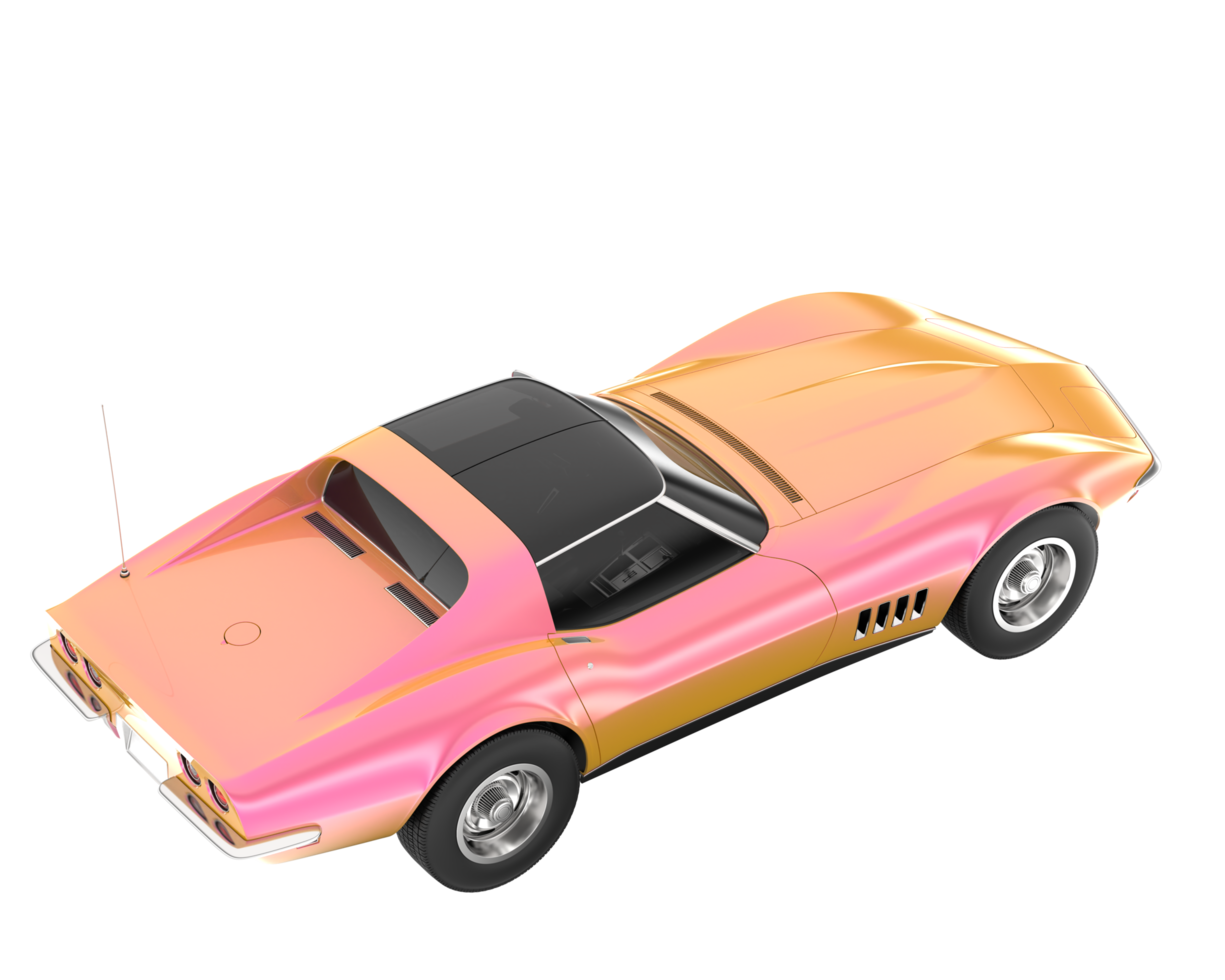 Muscle car isolated on transparent background. 3d rendering - illustration png