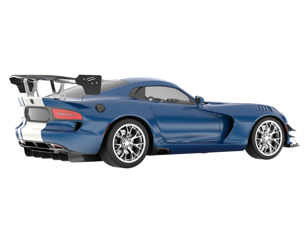 Muscle car isolated on transparent background. 3d rendering - illustration png