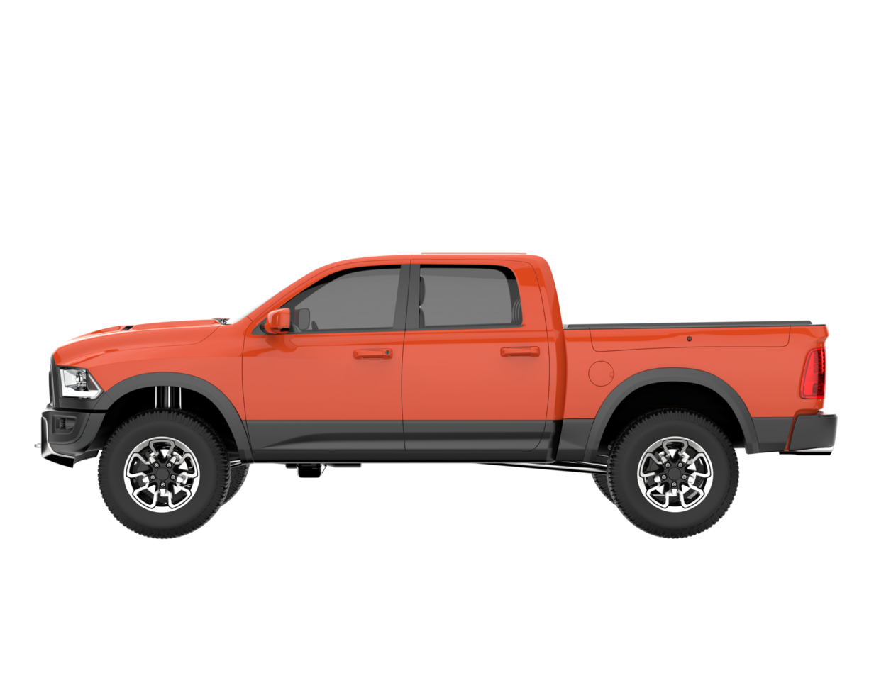 Pickup truck isolated on transparent background. 3d rendering - illustration png