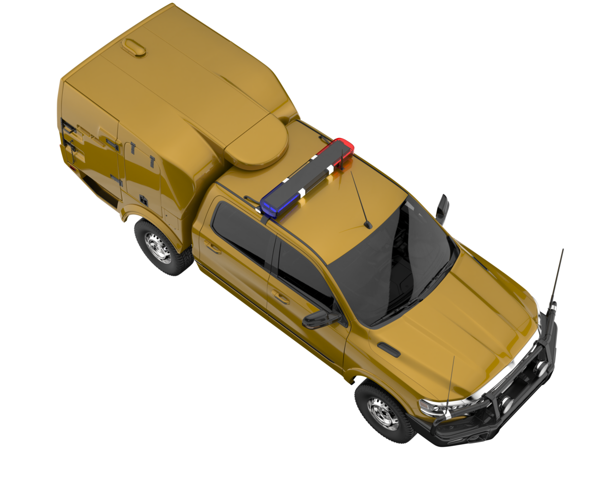 Pickup truck isolated on transparent background. 3d rendering - illustration png