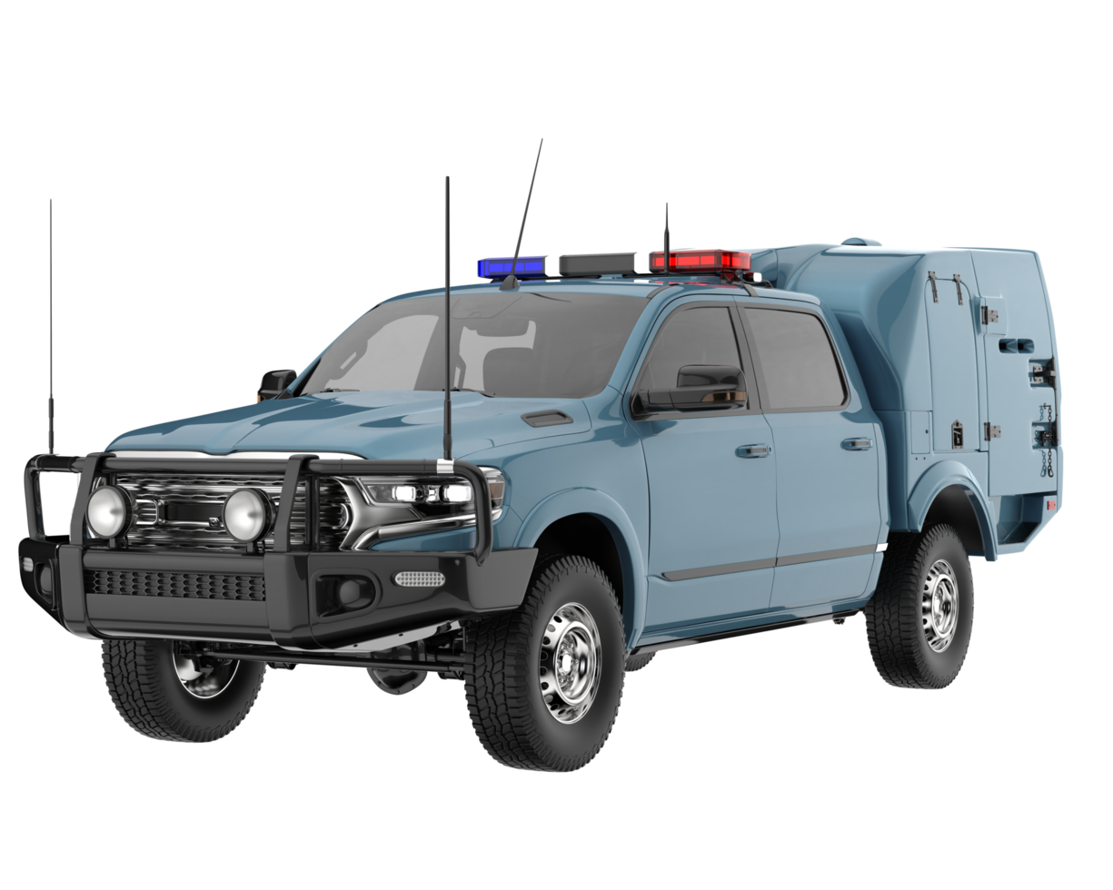 Pickup truck isolated on transparent background. 3d rendering - illustration png