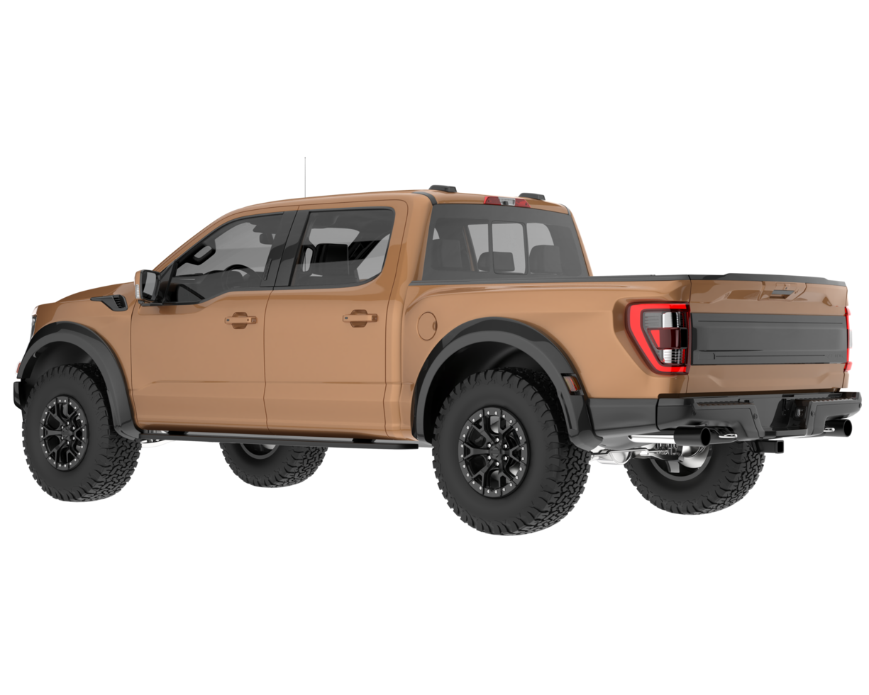 Pickup truck isolated on transparent background. 3d rendering - illustration png