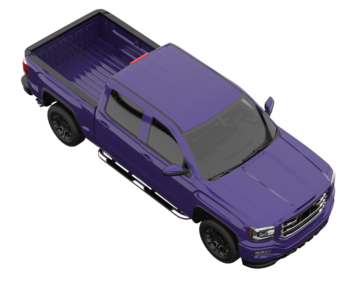 Pickup truck isolated on transparent background. 3d rendering - illustration png