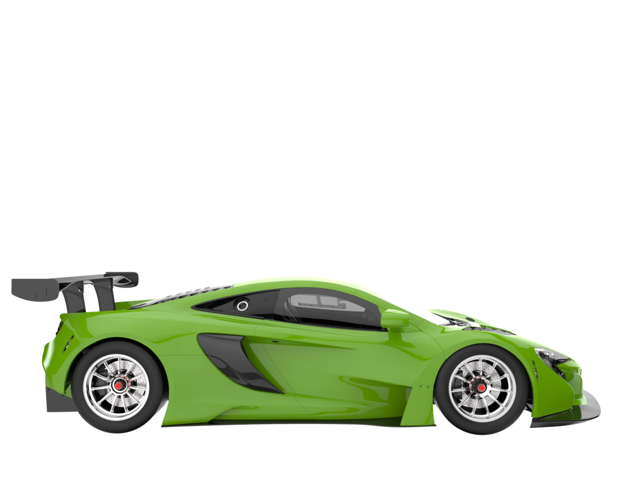 Race car isolated on transparent background. 3d rendering - illustration png