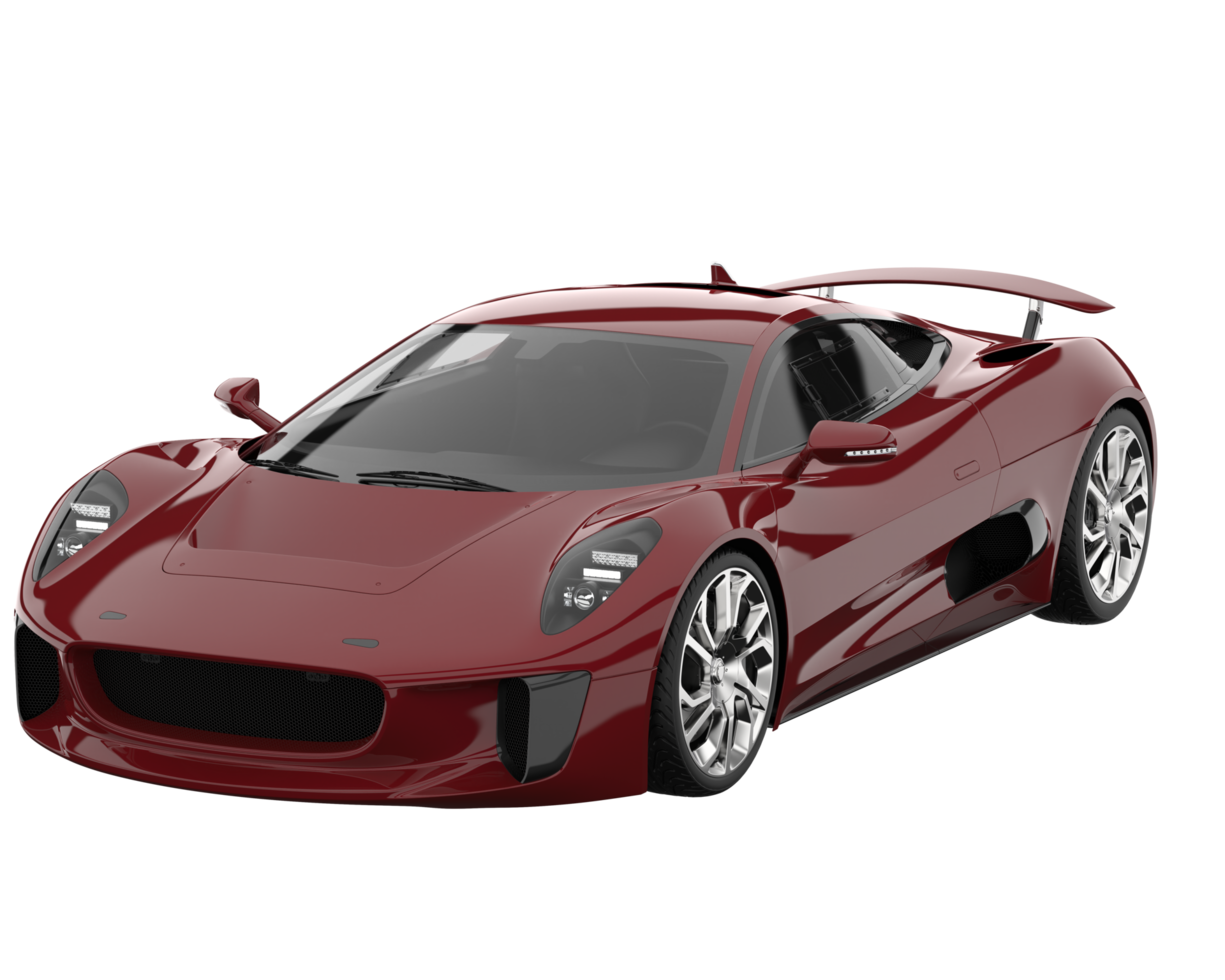 carro de corrida isolado em fundo transparente. renderização 3D - ilustração png