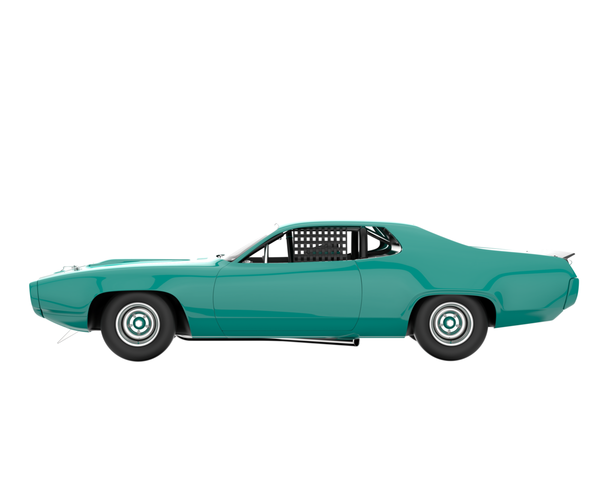 Race car isolated on transparent background. 3d rendering - illustration png