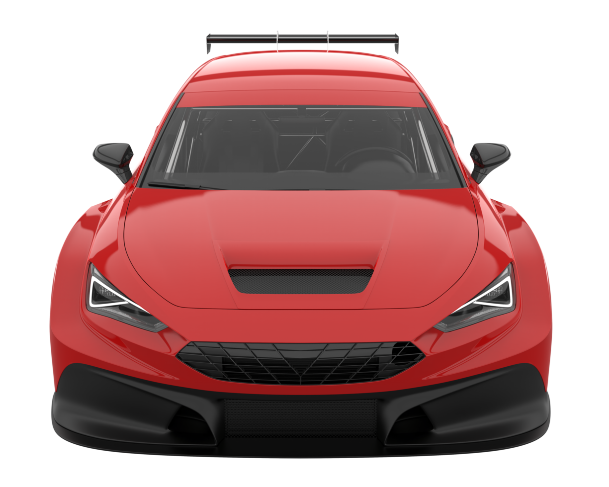 Race car isolated on transparent background. 3d rendering - illustration png
