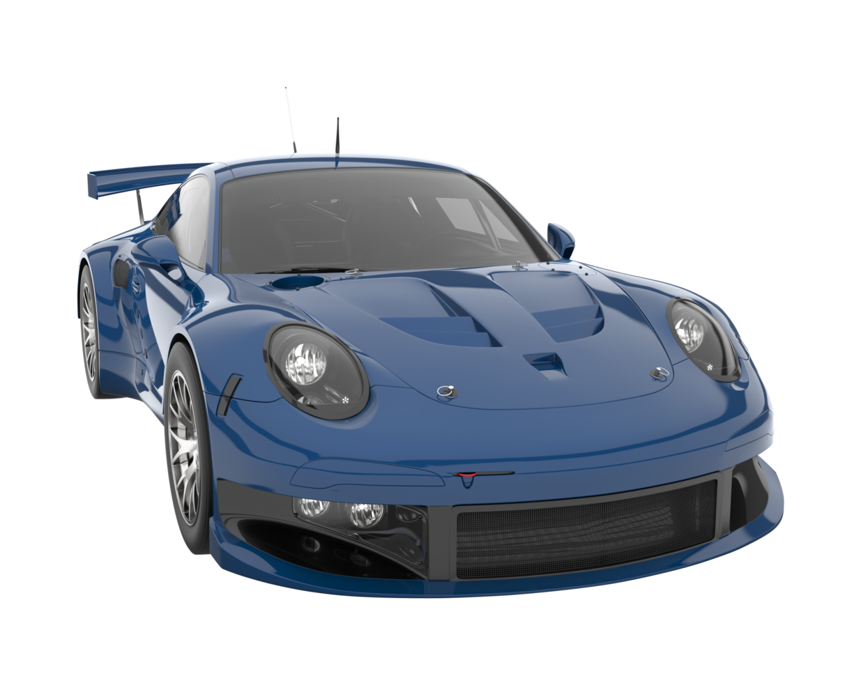 Race car isolated on transparent background. 3d rendering - illustration png