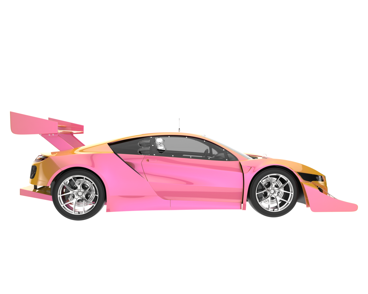 Race car isolated on transparent background. 3d rendering - illustration png