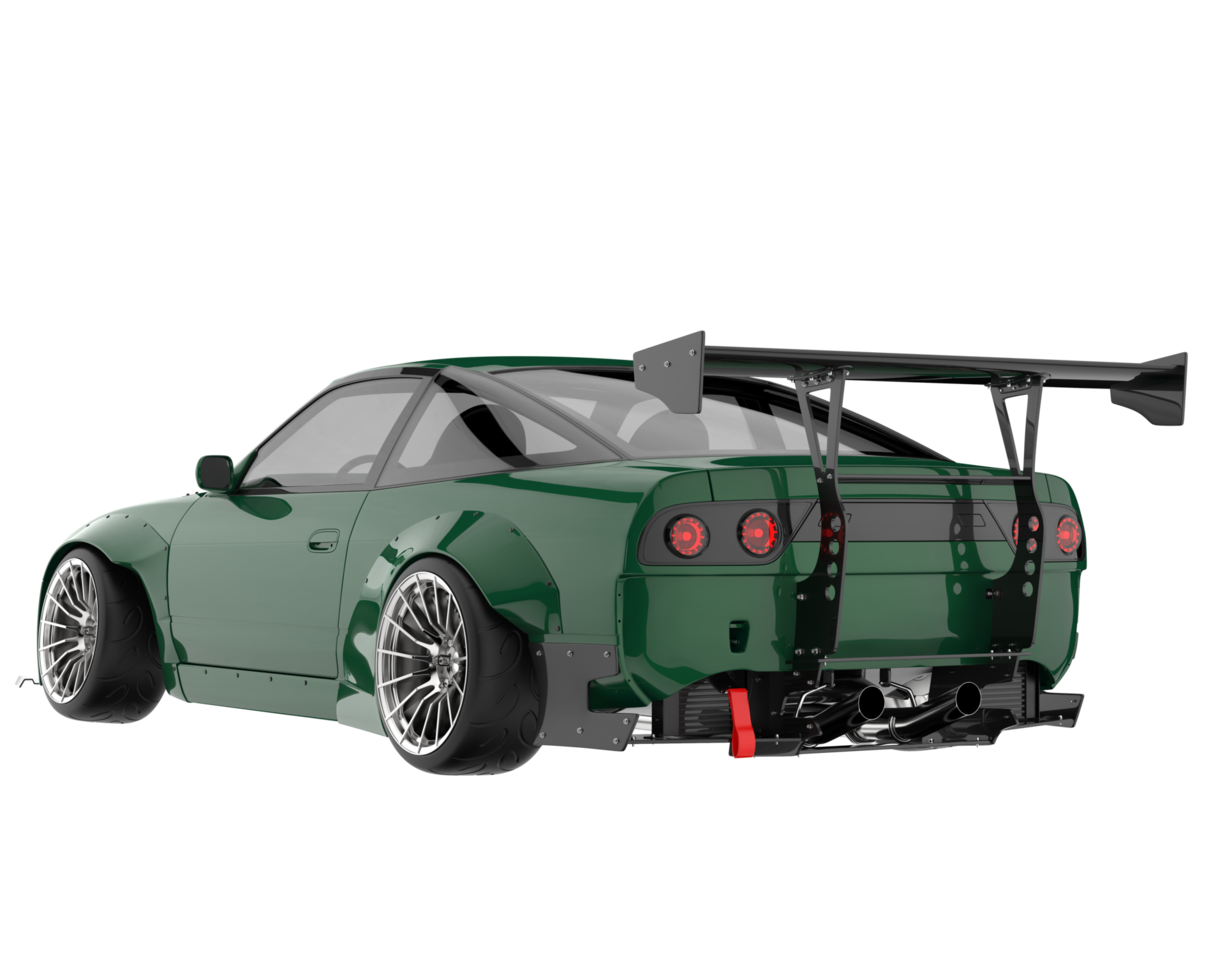 Race car isolated on transparent background. 3d rendering - illustration png
