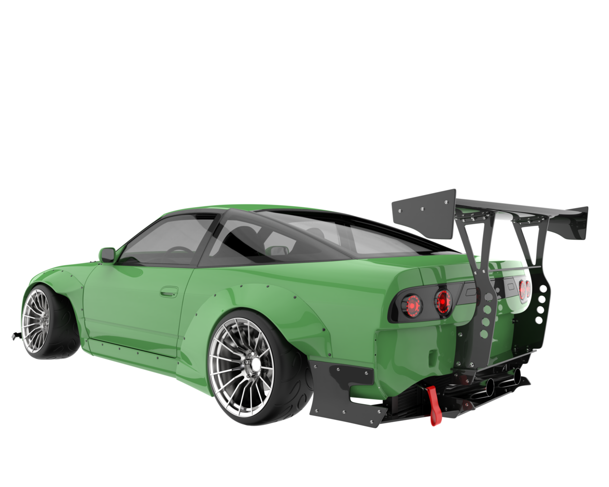 Race car isolated on transparent background. 3d rendering - illustration png