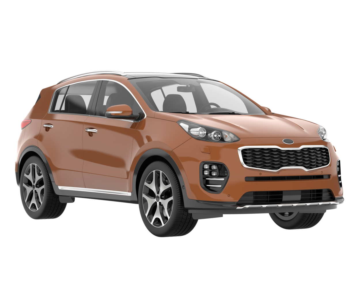 Realistic SUV isolated on transparent background. 3d rendering - illustration png