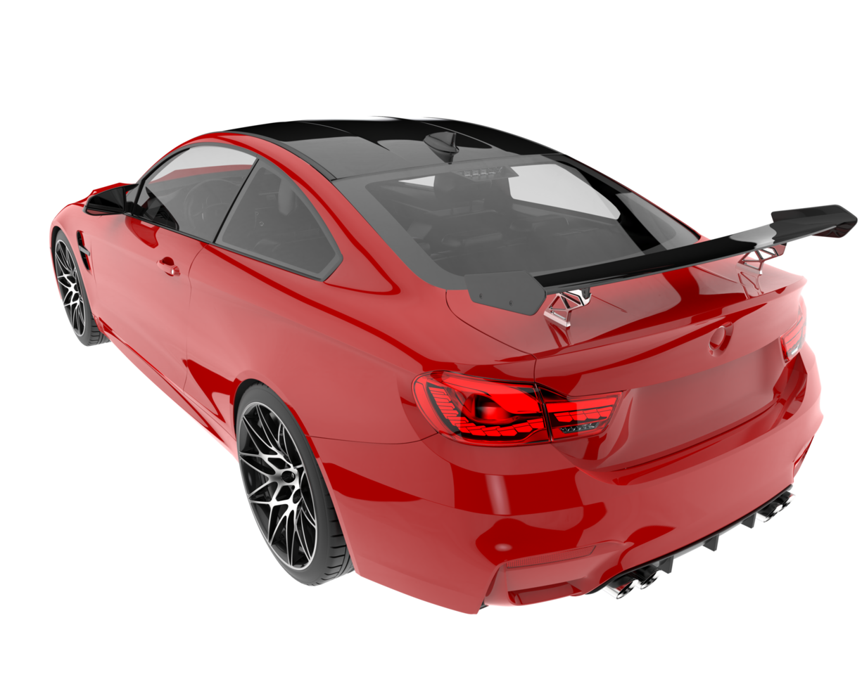 Sport car isolated on transparent background. 3d rendering - illustration png