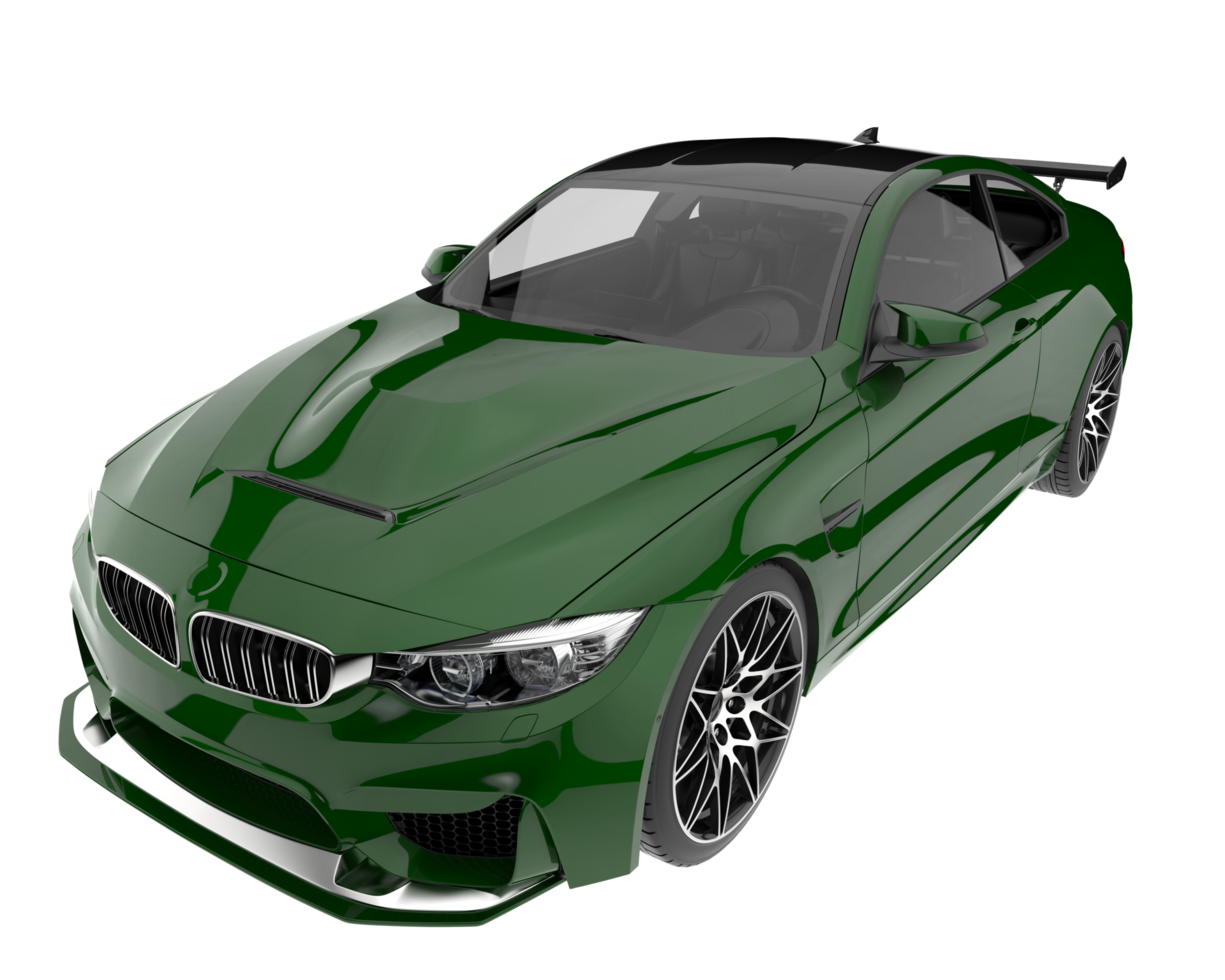 Sport car isolated on transparent background. 3d rendering - illustration png