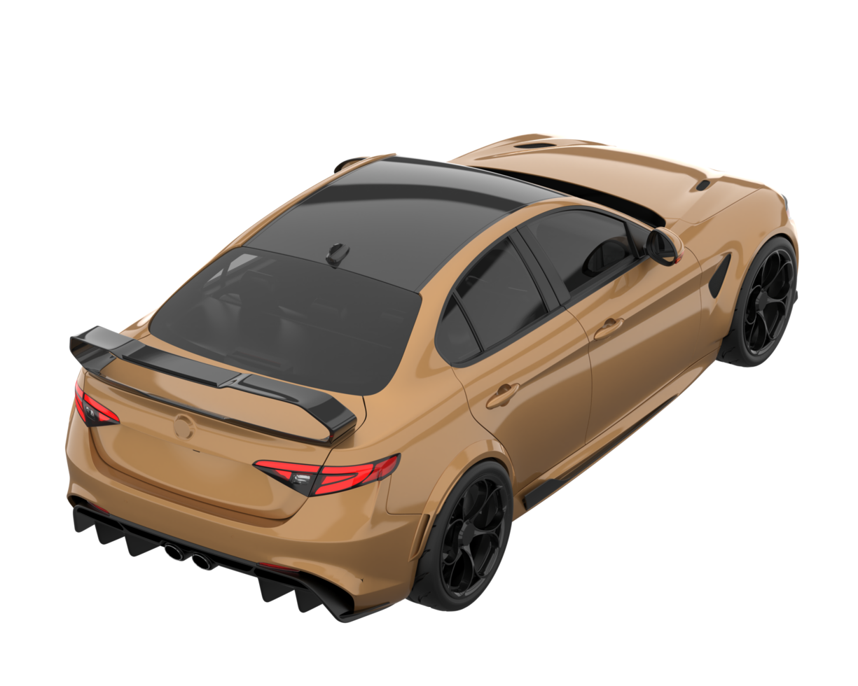 Sport car isolated on transparent background. 3d rendering - illustration png