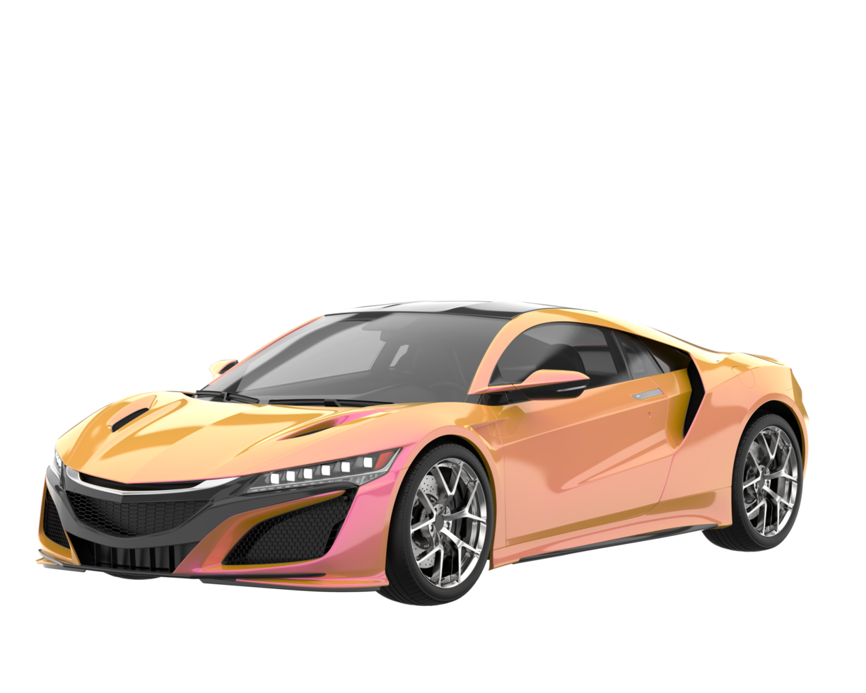 Sport car isolated on transparent background. 3d rendering - illustration png