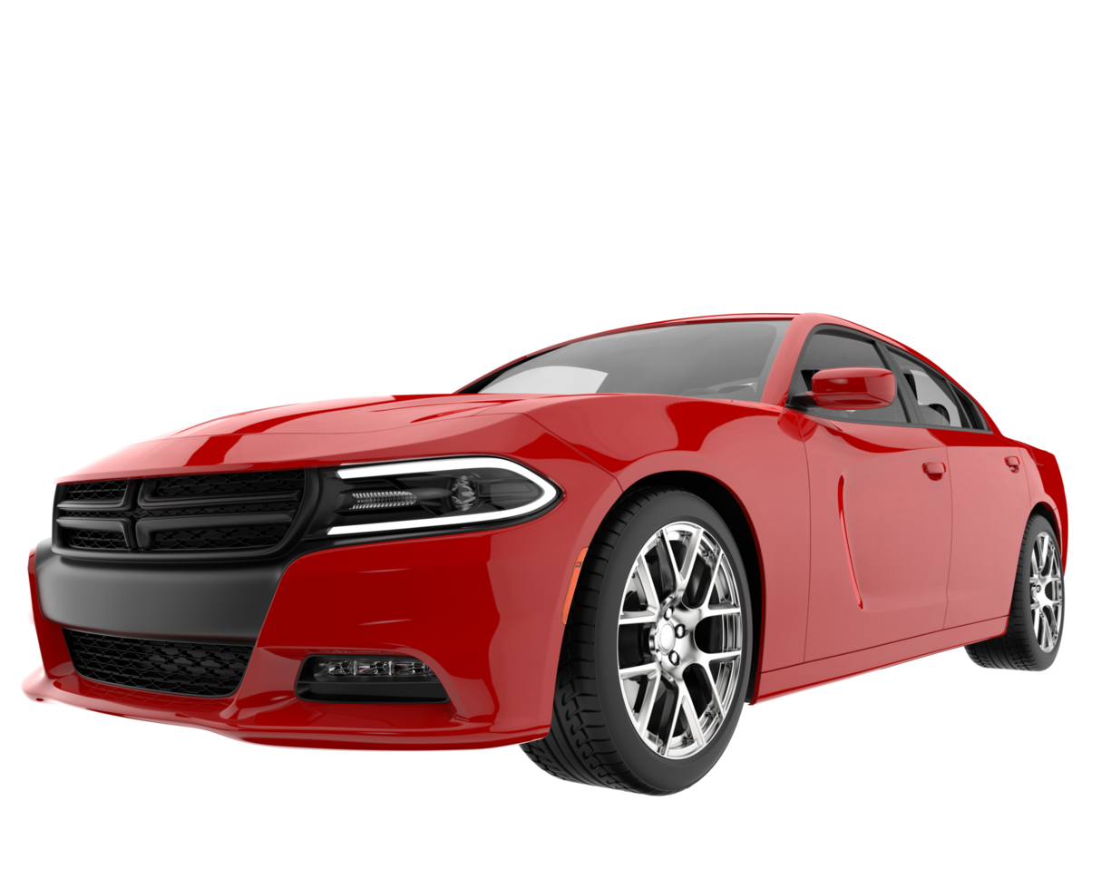 Sport car isolated on transparent background. 3d rendering - illustration png