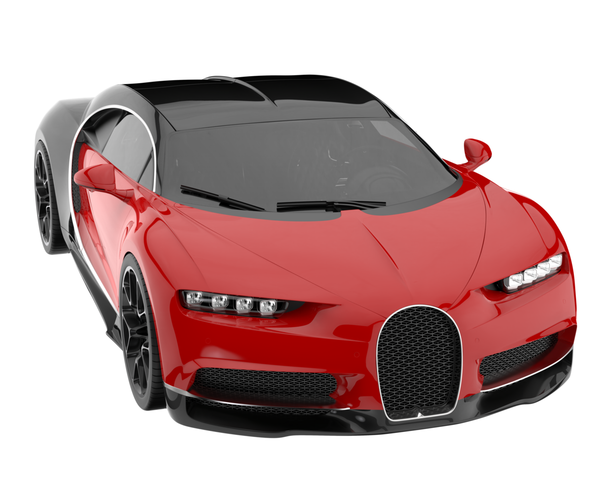 Sport car isolated on transparent background. 3d rendering - illustration png