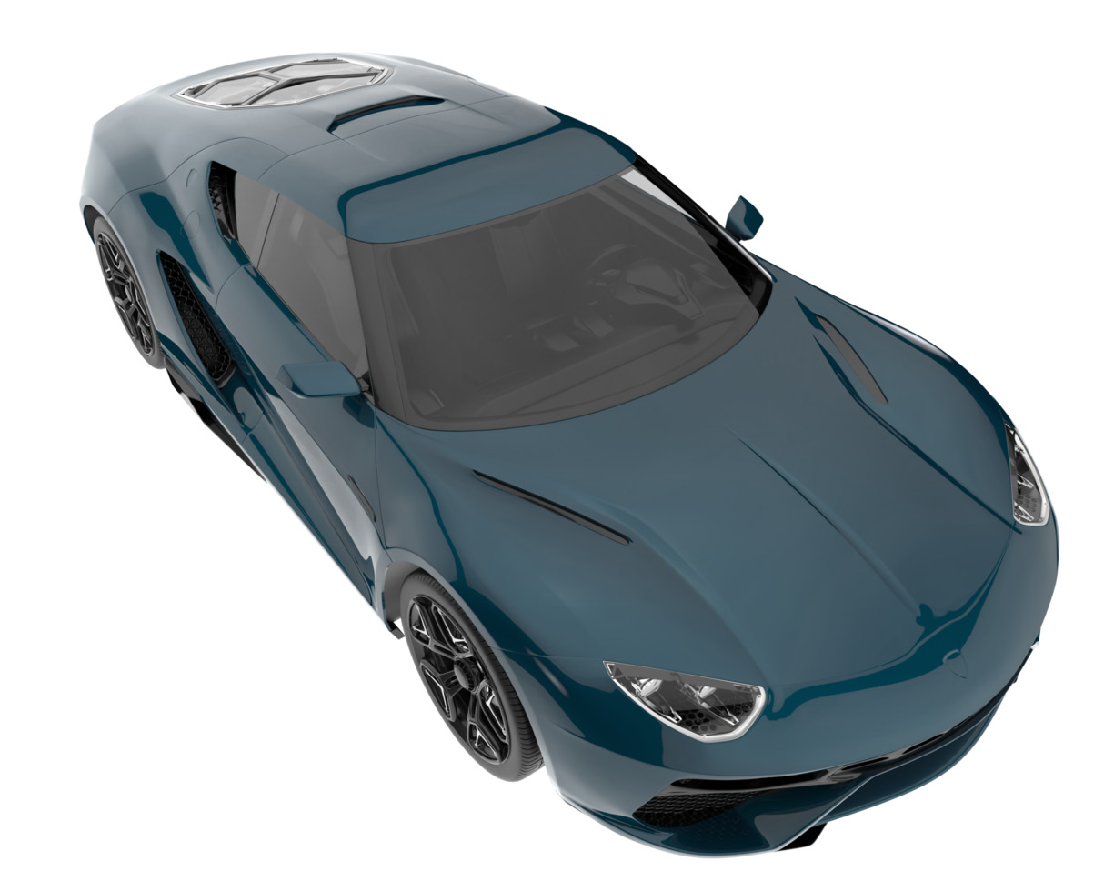 Sport car isolated on transparent background. 3d rendering - illustration png