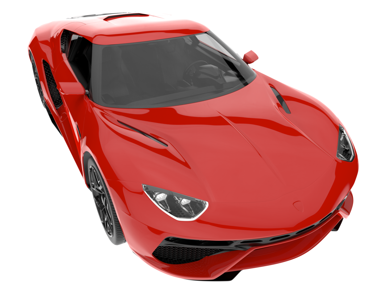 Sport car isolated on transparent background. 3d rendering - illustration png