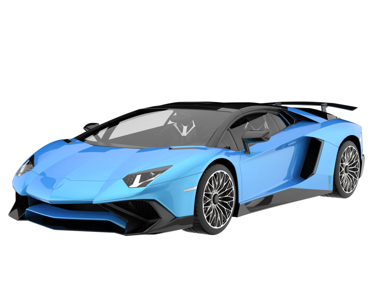 Sport car isolated on transparent background. 3d rendering - illustration png