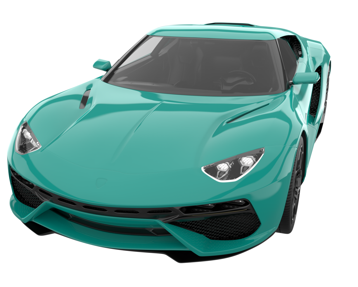 Sport car isolated on transparent background. 3d rendering - illustration png